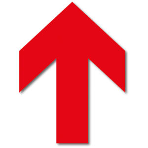 Bodenaufkleber_rot_pfeil
