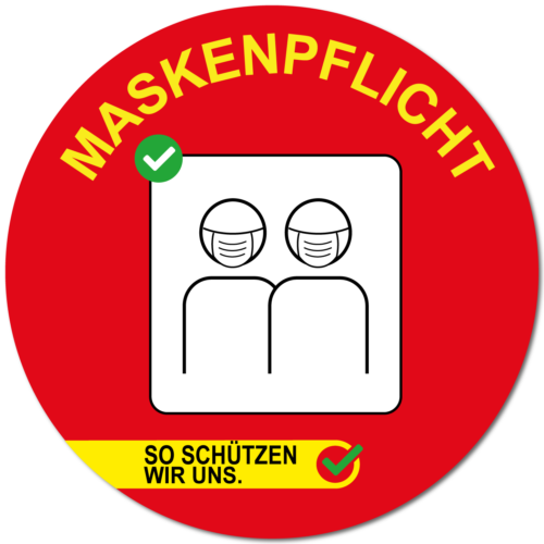 Maskenpflicht-Rund-40cm_rot Maskenpflicht-Rund-40cm_rot